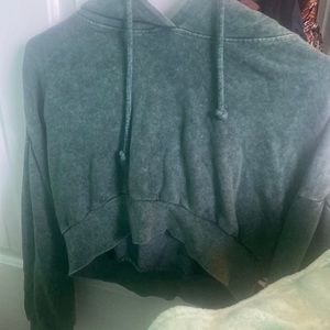 Small Green Cropped Sweatshirt
